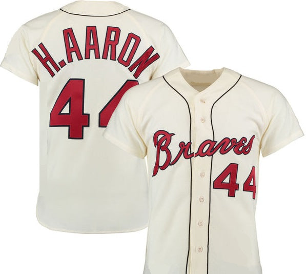 1959 Hank Aaron Milwaukee Braves Jersey.  Baseball Collectibles