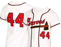 Hank Aaron Atlanta Braves Vintage Style Jersey