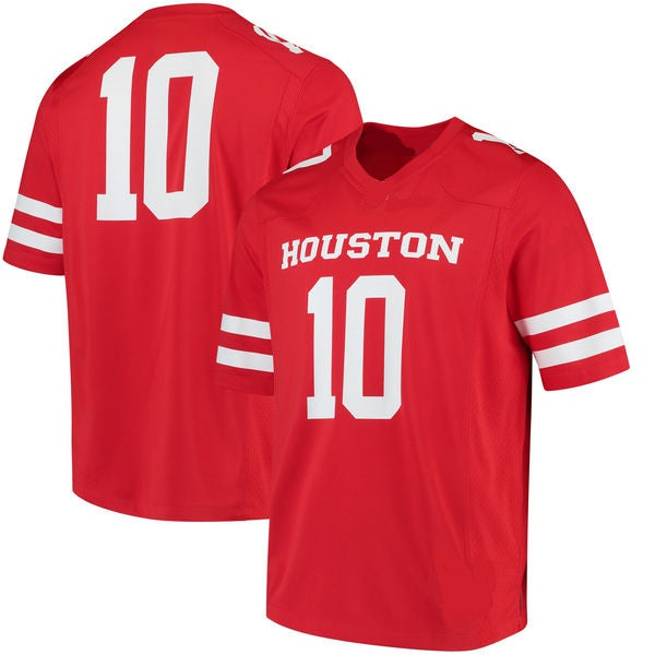 Custom Houston Cougars Oilers Jersey Name and Number NCAA Football Blue
