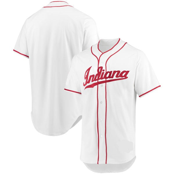 Men's adidas #21 White Indiana Hoosiers Button-Up Baseball Jersey
