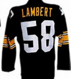 Jack Lambert Pittsburgh Steelers Long Sleeve Throwback Football Jersey (In-Stock-Closeout) Size 6XL/68 Inch Chest