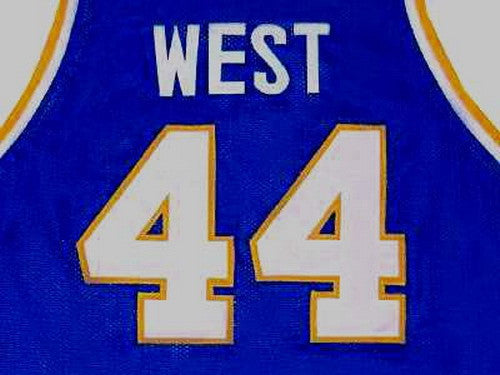 Jerry West Signed West Virginia College White Basketball Jersey (JSA) — RSA