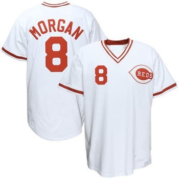 Joe Morgan Cincinnati Reds Throwback Baseball Jersey