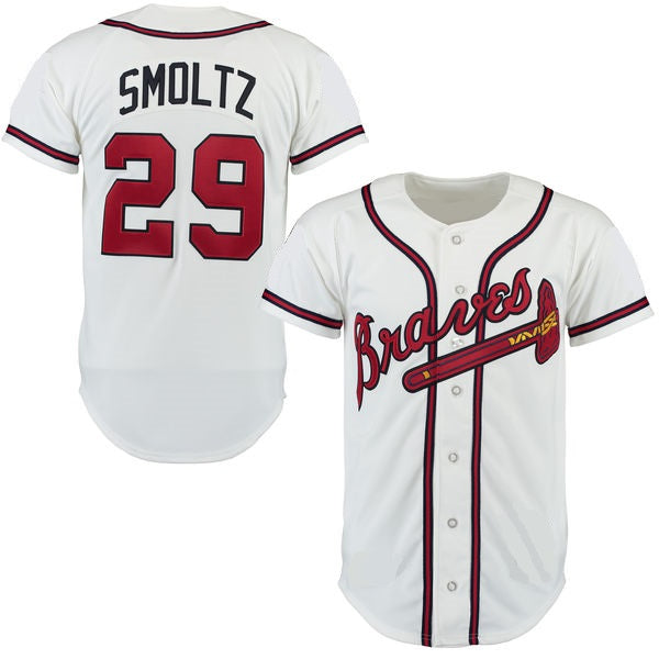 John Smoltz Atlanta Braves Throwback Baseball Jersey - 2 Styles Availa –  Best Sports Jerseys