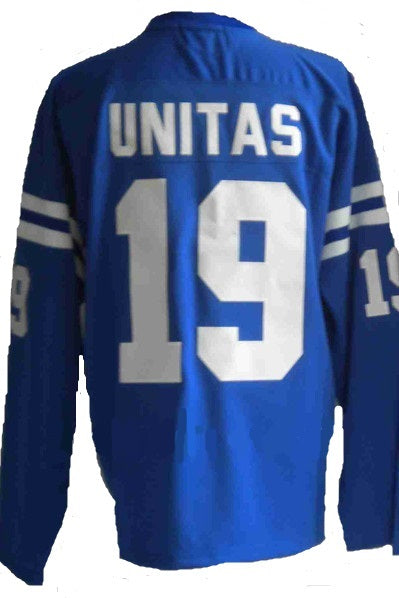 Johnny Unitas Baltimore Colts Long Sleeve Vintage Style Throwback Football  Jersey