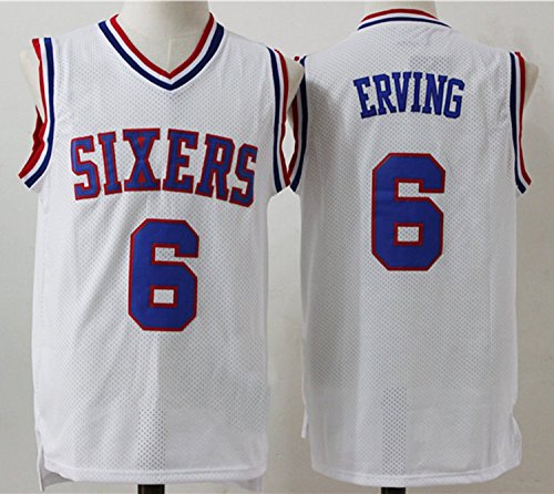 Julius Erving sixers Basketball jersey white 76er hardwood adidas NBA Youth  LG