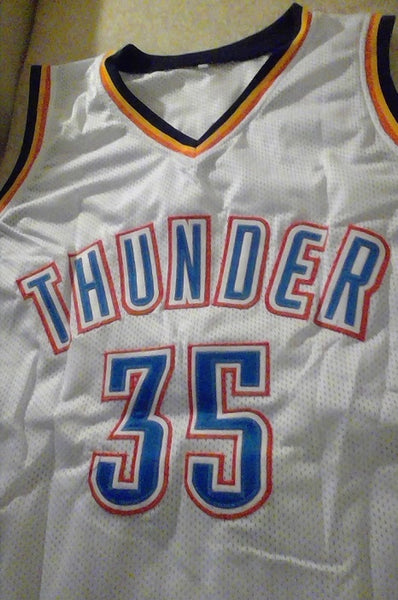 Kevin Durant Oklahoma City Thunder White Basketball Jersey