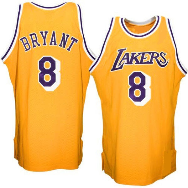 Kobe Bryant Los Angeles Lakers Gold 1996-1997 Jersey