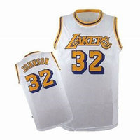 Magic Johnson White Los Angeles Lakers Throwback Jersey