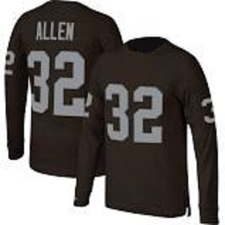 Marcus Allen Oakland Raiders Long Sleeve Throwback Style Football Jersey