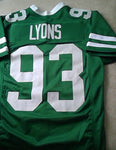 Marty Lyons New York Jets Custom Jersey (In-Stock-Closeout) Size Medium/40 Inch Chest