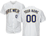 Milwaukee Brewers Style Customizable Baseball Jersey