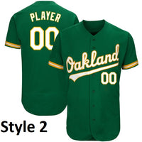 Oakland Athletics Style Customizable Throwback Baseball Jersey