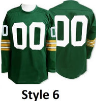 Green Bay Packers Long Sleeve Customizable Football Jersey