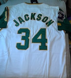 Reggie Jackson Authentic Russell Diamond Legends Birmingham A's Minor League Baseball Jersey (In-Stock-Closeout) Size XL/48 Inch Chest