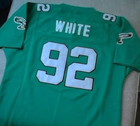 Reggie White Philadelphia Eagles Custom Jersey (In-Stock-Closeout) Size Medium/40 Inch Chest