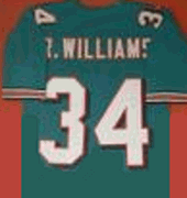 Ricky Williams Miami Dolphins Throwback Football Jersey