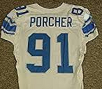 Robert Porcher Detroit Lions Throwback Football Jersey