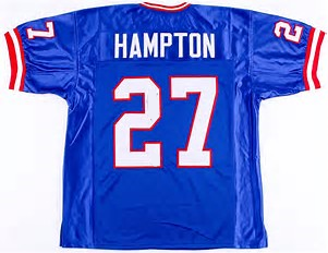 1996 Rodney Hampton Game-Worn New York Giants Jersey