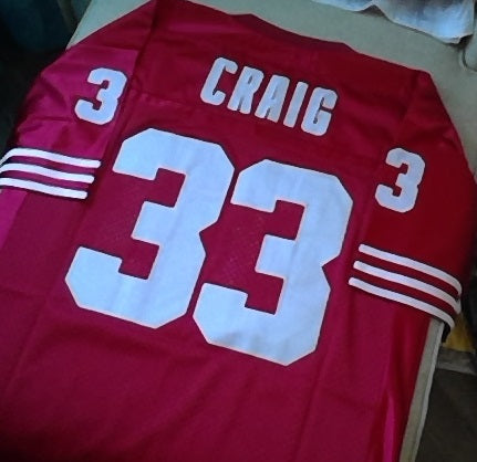 Roger Craig San Francisco 49ers Football Jersey (In-Stock-Closeout) Size XL/48 Inch Chest