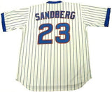 Ryne Sandberg Chicago Cubs Home Pinstripe Throwback Jersey