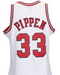 Scottie Pippen Chicago Bulls White Throwback Jersey