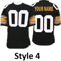 Pittsburgh Steelers Style Customizable Football Throwback Jersey