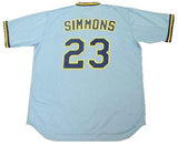 Ted Simmons 1982 Milwaukee Brewers Throwback Baseball Jersey