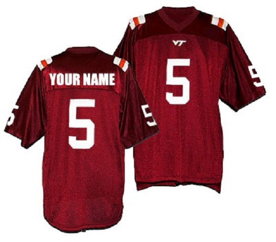 Virginia Tech Hokies Style Customizable Football Jersey