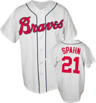 Warren Spahn Milwaukee Braves Throwback Baseball Jersey