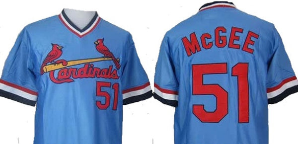 Willie McGee Saint Louis Cardinals Blue Throwback Jersey