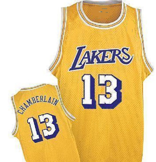 NBA 13# Wilt Chamberlain 2 Colors Los Angeles Lakers Philadelphia 76ers  Chamberlain NBA Jersey Cosplays Retro Basketball Jersey