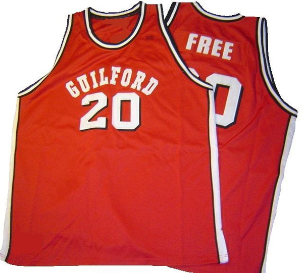 World B. Free Guilford College Quakers Basketball Throwback Jersey