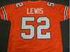 RAY LEWIS CUSTOM UNIVERSITY OF MIAMI HURRICANES G JERSEY THE U